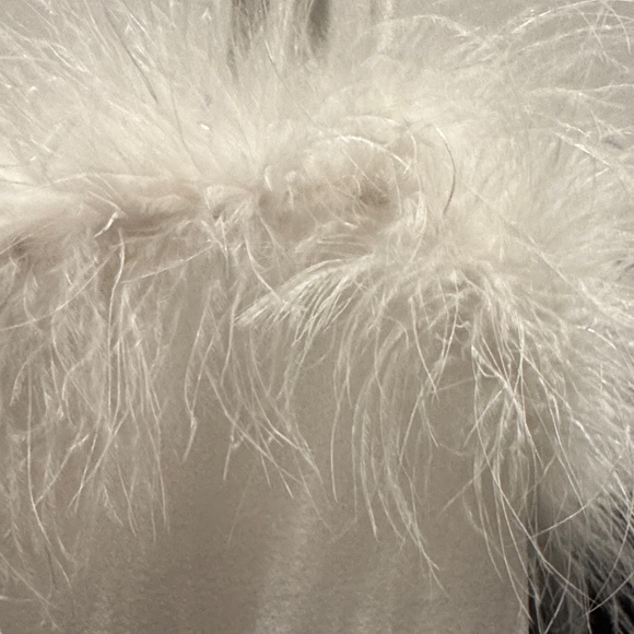 Nasty Gal White Mini Dress with Feather Trim - Picture 4 of 4